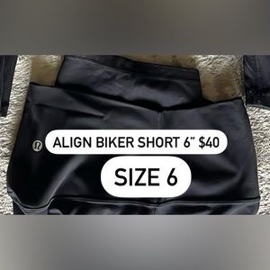 Lululemon Align 6” biker shorts